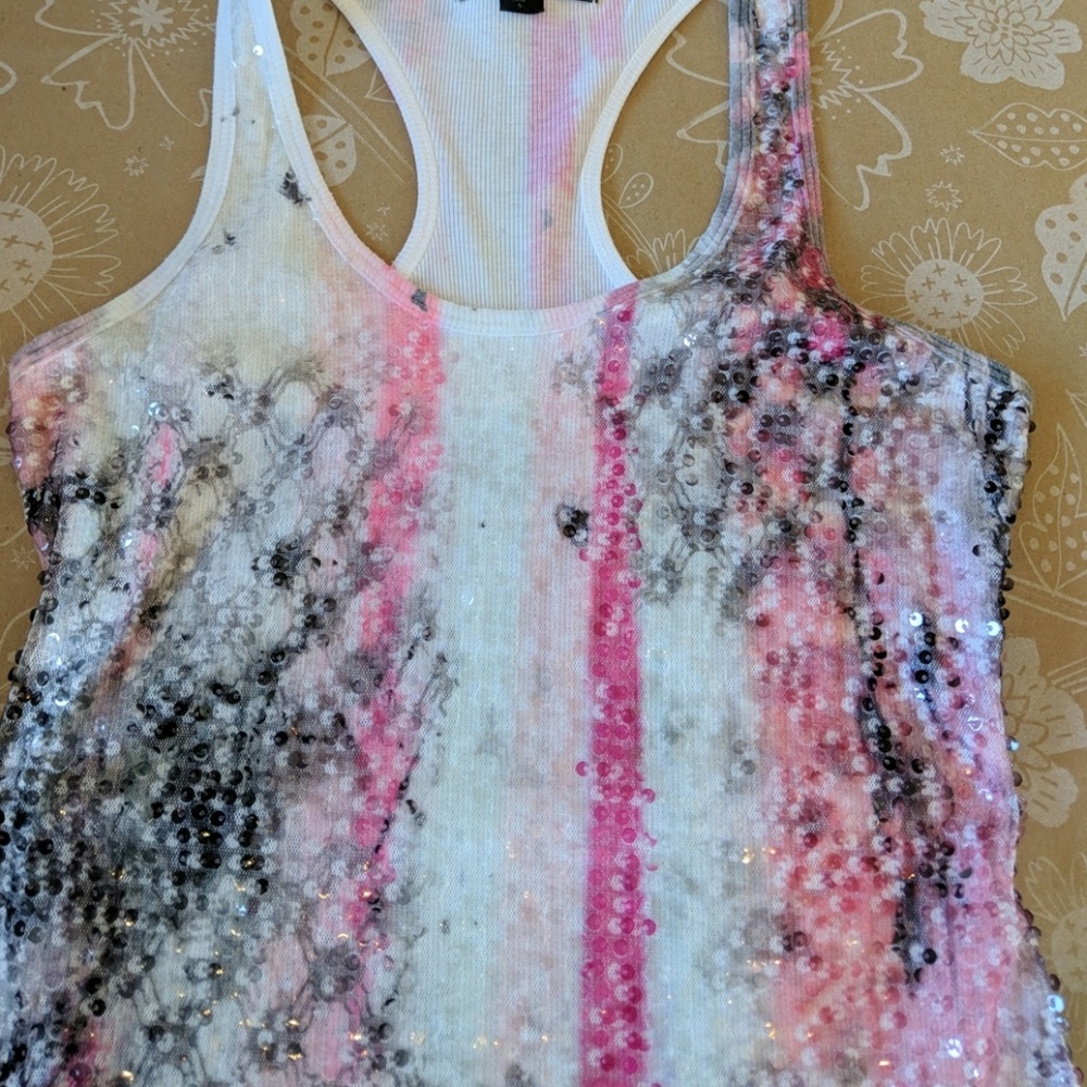 Small Guess Sequin Racerback Tank - Picture 6 of 6